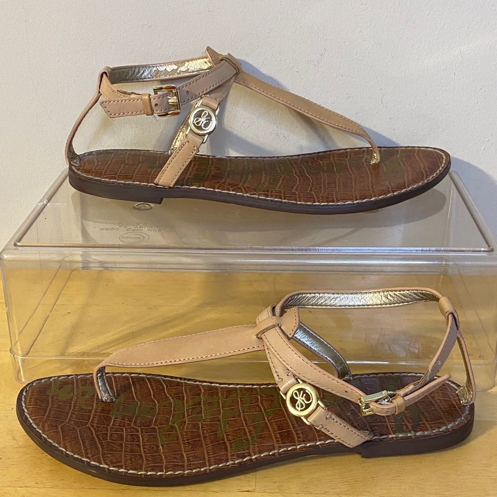 Sam Edelman Galia Women's Tan Thong Sandals Size 9.5 - Picture 2 of 8